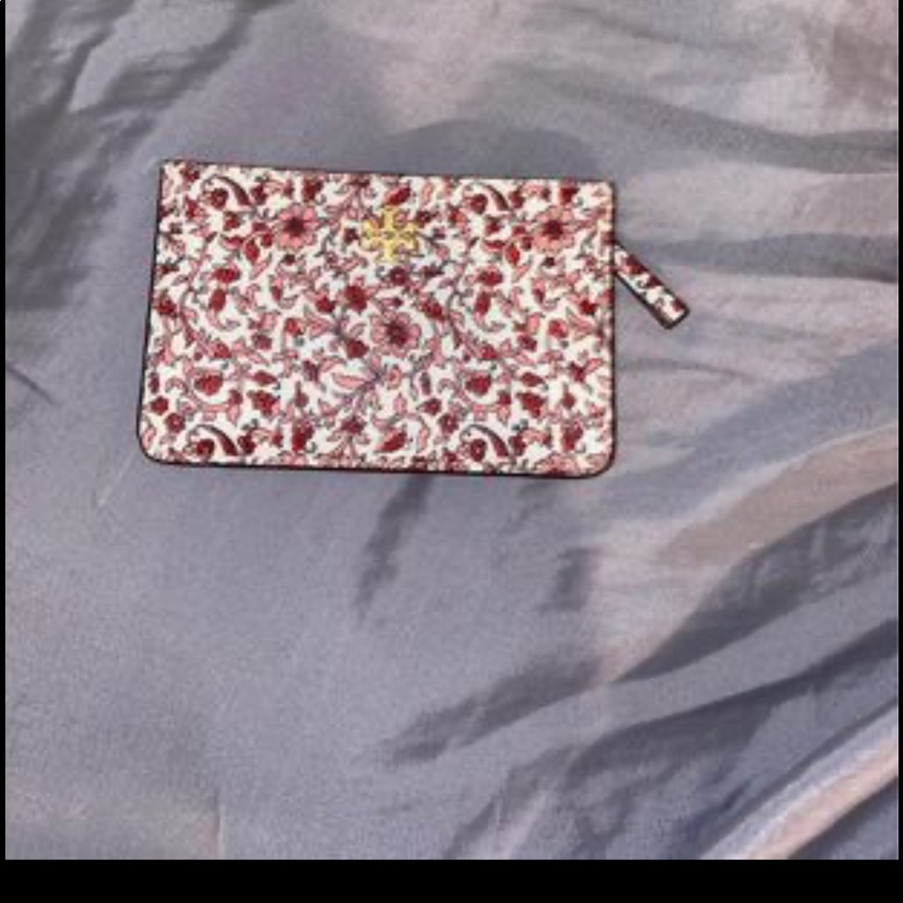 Beautiful floral Tory Burch wallet and card holder